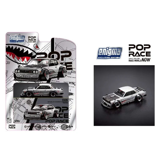 **Pre-Order** Pop Race 1:64 Skyline GT-R Hakosuka V8 Drift Silver