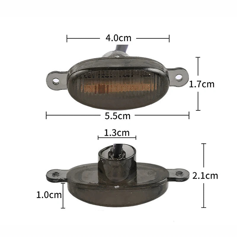 4x Smoked Lens Amber Car Light LED Front Grille Running Lights for