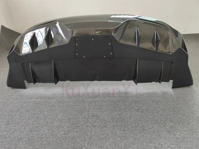 RZ style 3K carbon fiber rear diffuser for Tesla Model X wide body kit