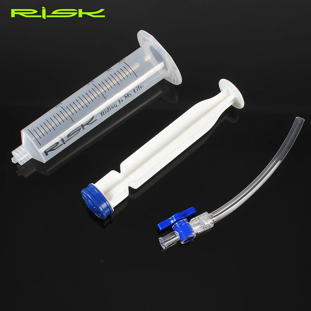 RISK Bicycle Brake Bleed Tool Syringe With on/off MTB Bike Hydraulic