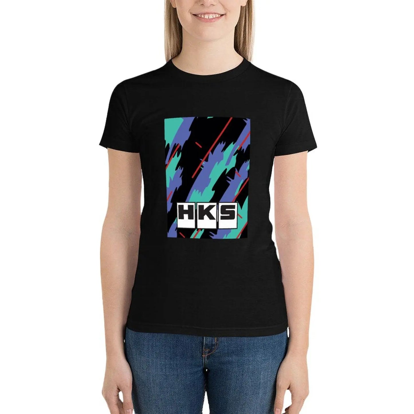 HKS Retro Pattern T-Shirt aesthetic clothes graphics designer clothes