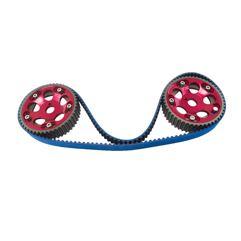 LIZHI RACING - HNBR Racing Timing Belt BLUE + Aluminum Cam Gear Red