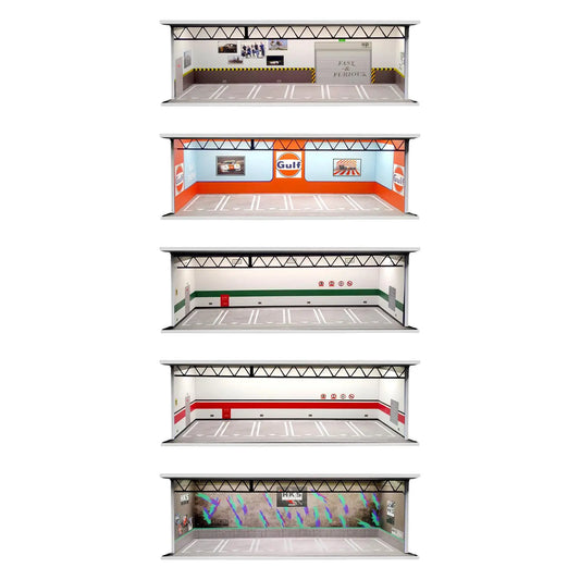 1/64 Scale Car Model Display Case Layout 6 Parking Space Model Car