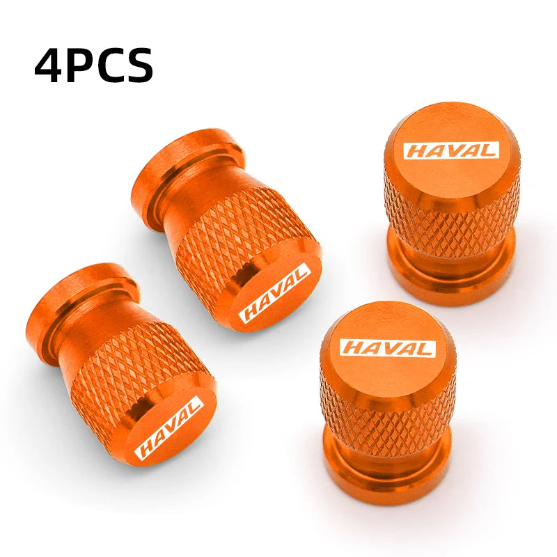 4pcs Custom LOGO Aluminum Car Wheel Tire Valve Cap Covers For Haval H6