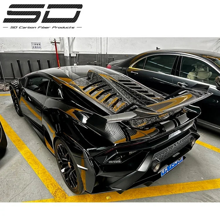 Sd Forged Carbon Rear Engine Cover Spoiler Bodykit For Lamborghini