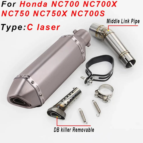 Slip On For Honda NC700 NC700X NC750 NC750X NC750S Motorcycle Exhaust