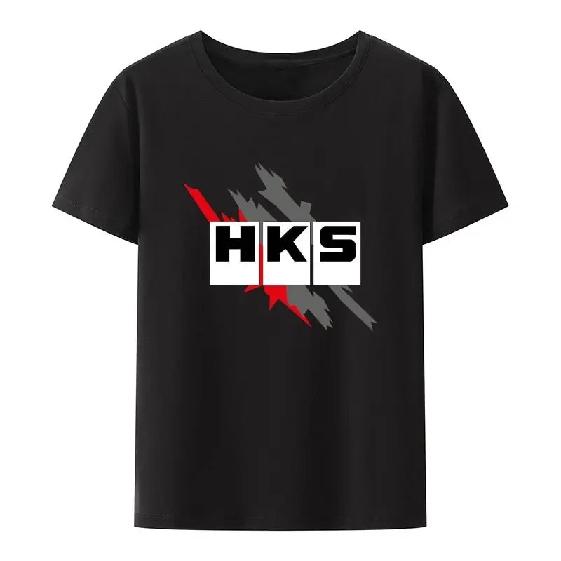 Hks Vintage Popular Tagless Modal Print Tees Men Women Summer