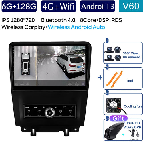 7862 For Ford Mustang V S-197 2009 - 2014 Android Auto Car Radio