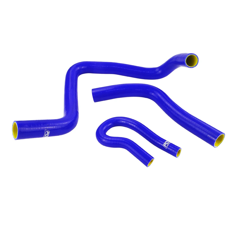 LIZHI- Blue & yellow  6PCS Silicone Radiator Hose kit With PQY Logo