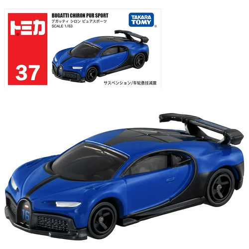 Takara Tomy Tomica No.37 Bugatti Chiron Pure Sport Car 1/63 Alloy