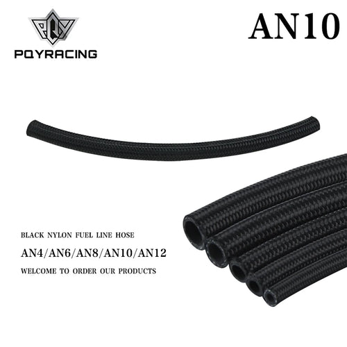 4 6 8 10AN AN4 AN6 AN8 AN10 Pro's Lite Black Racing Hose Fuel Oil Line