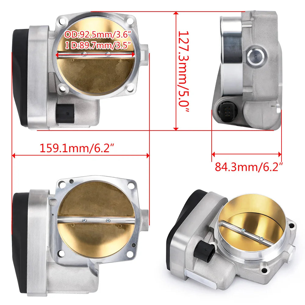 LIZHI 90mm Enlarged Throttle Body for 2003-2012 Dodge Ram Jeep Hemi V8