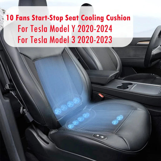 Upgrade 10 Fans For Tesla Model Y Model 3 Start-Stop Car Seat Cooling