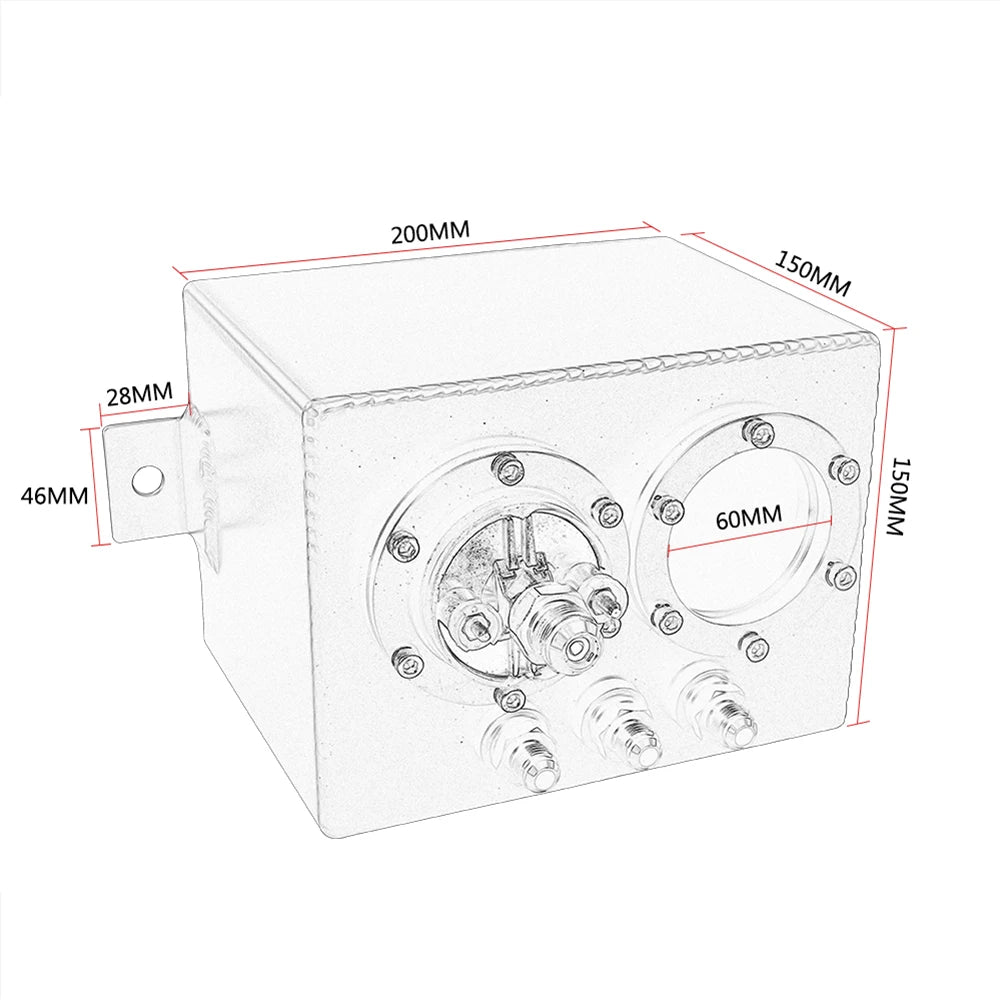 LIZHI- 3L Dual Billet Aluminum Fuel Surge Tank / Surge Tank With 2