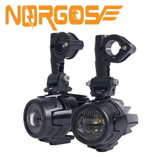 (NORGOS) Auxiliary Motorcycle Spotlight Fog Light LED Lamps Headlight