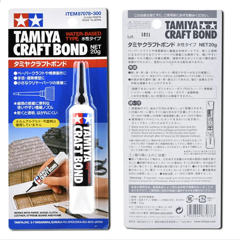 TAMIYA 87078 Craft Bond 20g Water-Based Type Transparent Adhesive