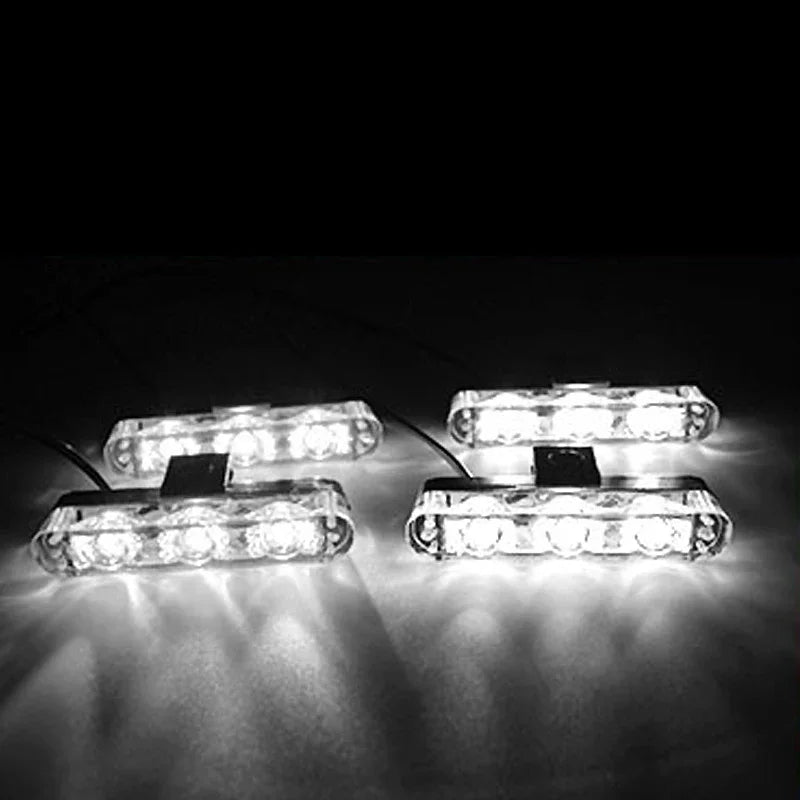 12V 4in1 16LED Strobe Grille Light Car Flashing Emergency Warning