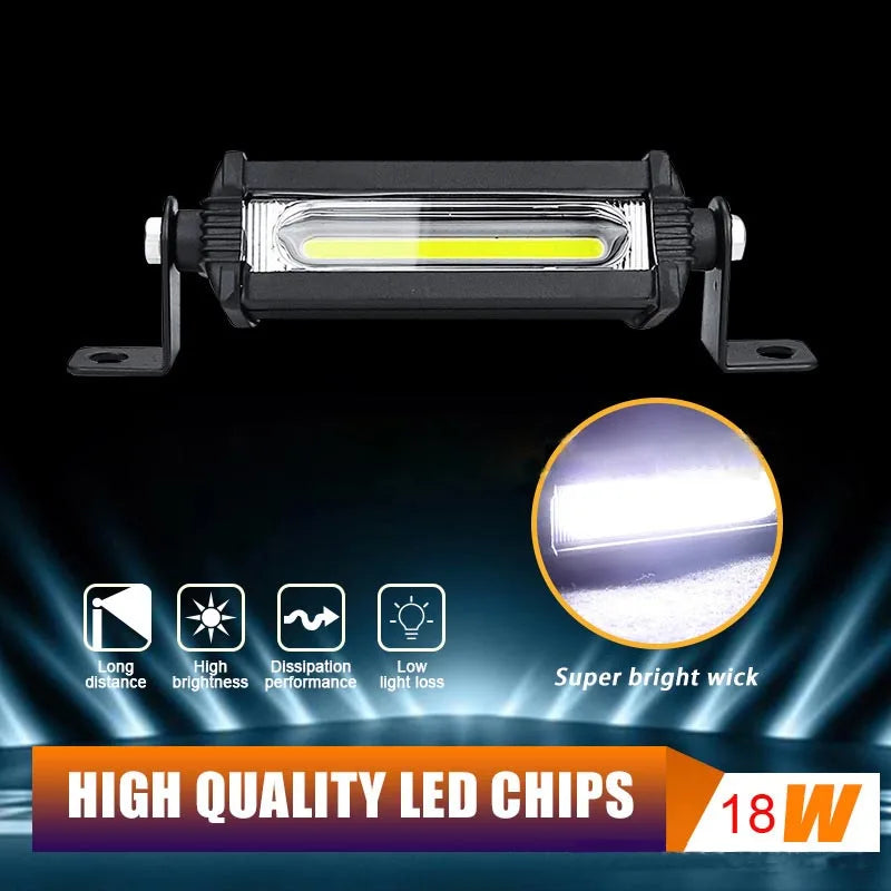 4''7''12V 24V Spotlight COB Work Light Bulb Spot Beam Bar aluminum