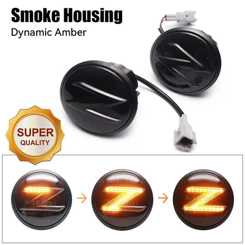 2X Turn Signal Dynamic Light LED Flashing Side Marker Lamp White