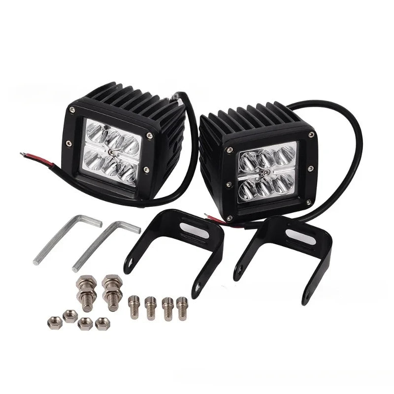 Square Work Light Off-road Vehicle Modified LED Front Spotlight Square