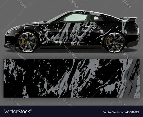 Zebra Full Body Racing Car Graphic Decal Vinyl Wrap Car Full Wrap