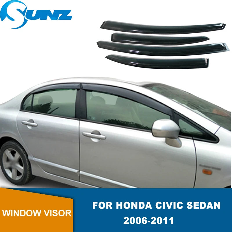 Side Window Deflectors For Honda Civic 8th Gen Sedan 2006 2007 2008