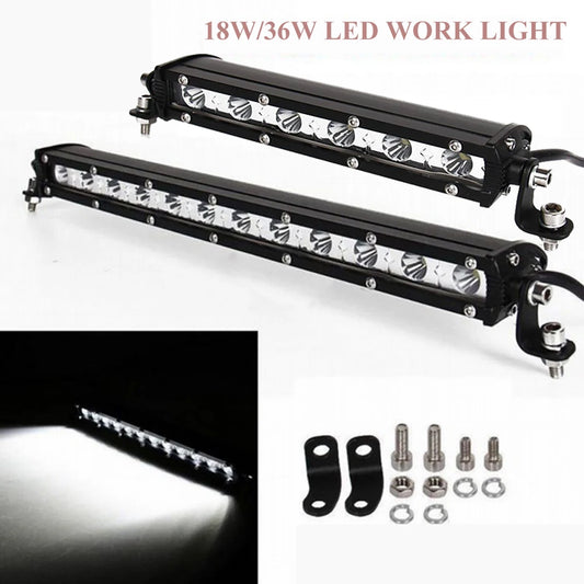 7'' 13'' inch Slim LED Light Bar Single Row 18W 36W 12V Daytime