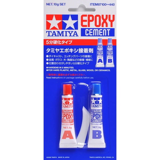 Tamiya 87100 Epoxy Cement Glue(A+B,10g) For Metal Plastic Model Craft