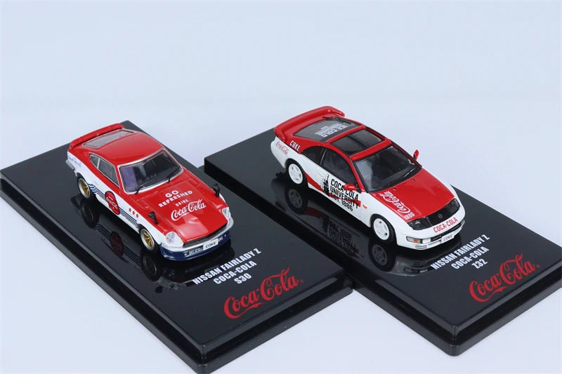 TINY X INNO 1:64 NISSAN FAIRLADY Z S30 & Z32 ColaRed 2Car Set Diecast