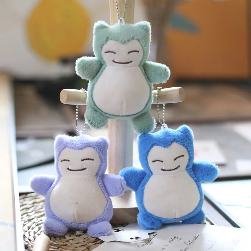 3Styles 12CM Pokemon Anime Snorlax Kawaii Cute Toys Keychains Soft