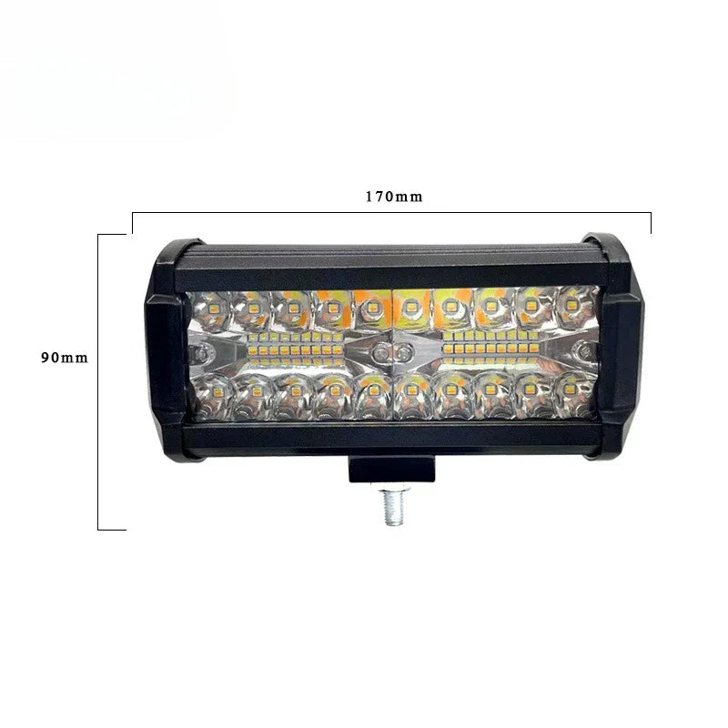 7-inch 120W Dual Color Work Light for Off-road Vehicle Spotlights with