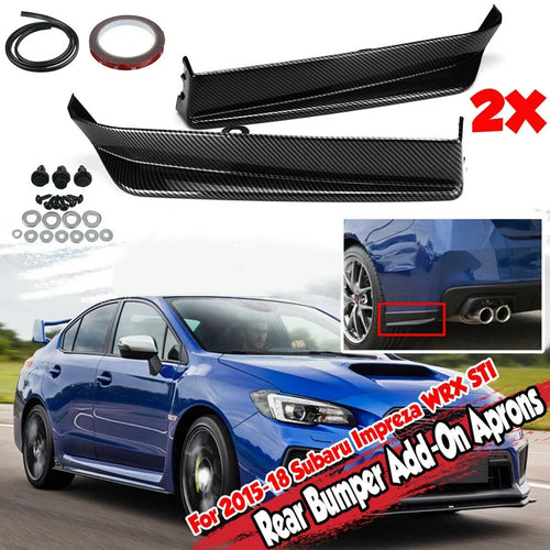 2X Car Rear Bumper Lip Aprons Spats Splitters Diffuser Canard