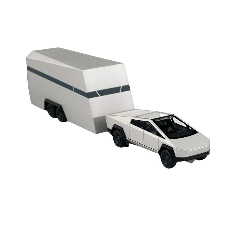 XCARTOYS Tesla Cyberpickup Trailer Set Model 1:64 Die cast alloy car