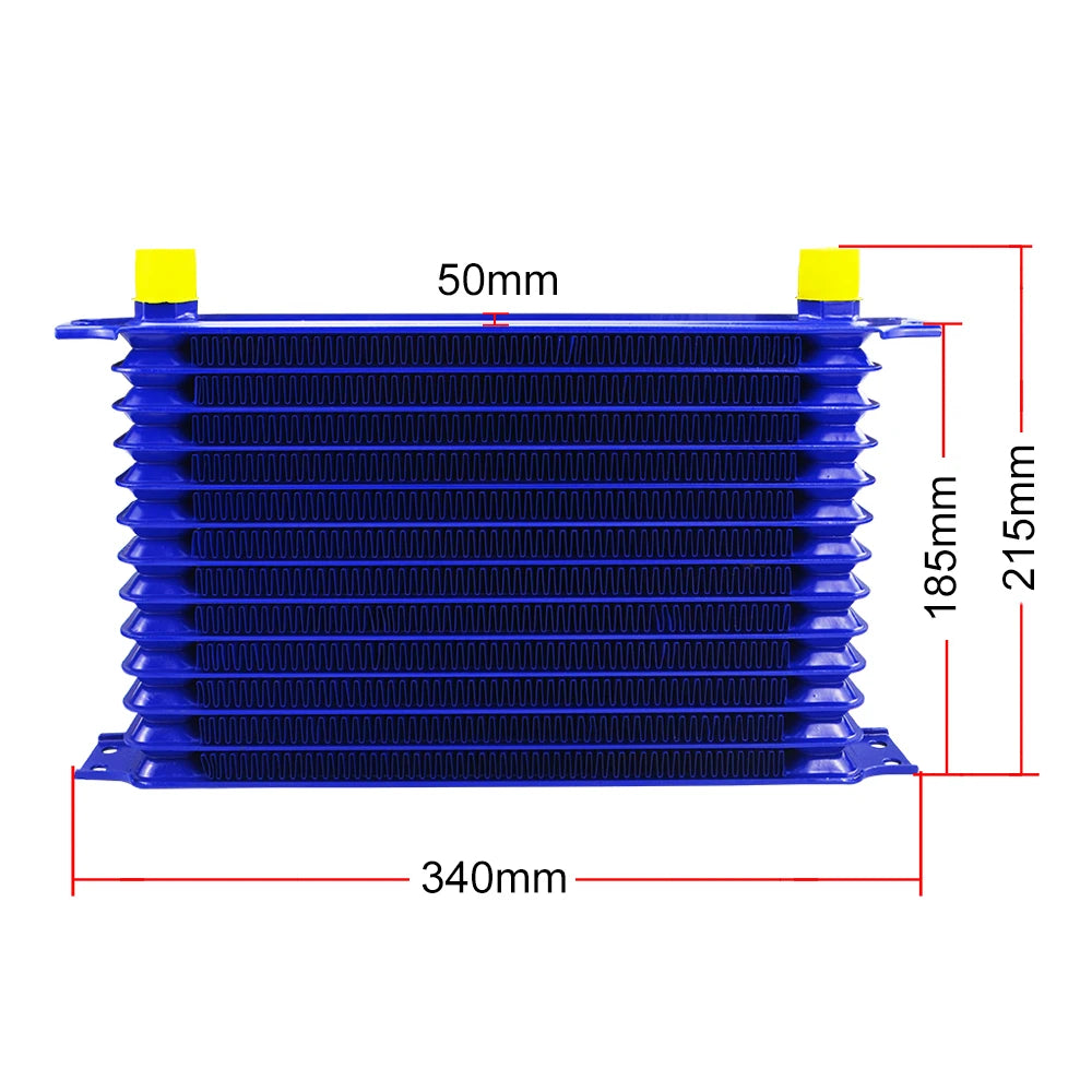 LIZHI- UNIVERSAL 13ROWS OIL COOLER KIT + OIL FILTER SANDWICH ADAPTER+