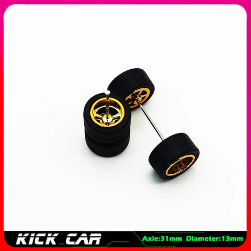 1/64 Model Car Wheels With Rubber Tires 1 Set(4pcs)  ABS Basic