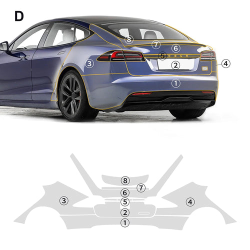 8.5MIL TPU Car Bumper Paint Protection Film for Tesla Model S 2021