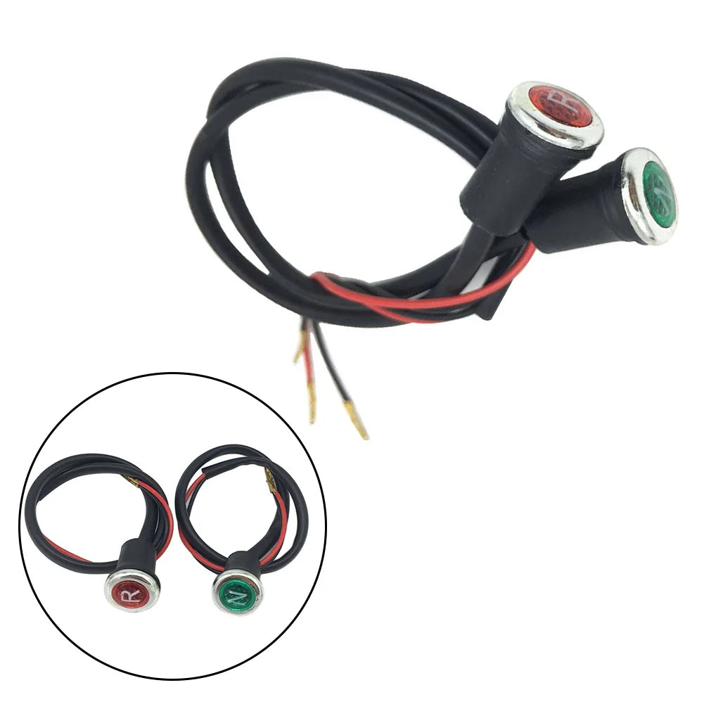 2pcs Motorcycle ATV Indicator Light DC 12V Red/green Reverse Light For