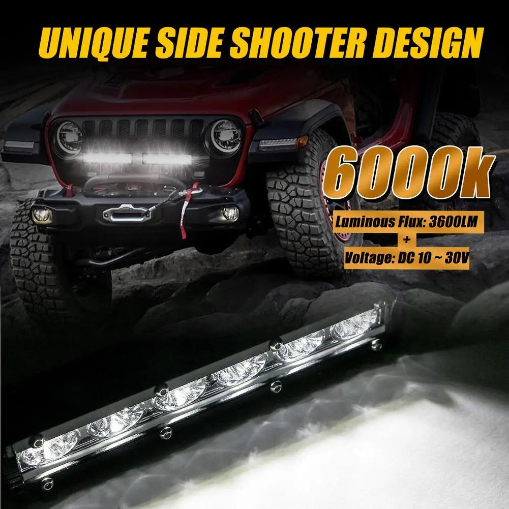 7" 18W Spotlight LED Work Light Bar Lamp 3600LM 6000K Driving Fog