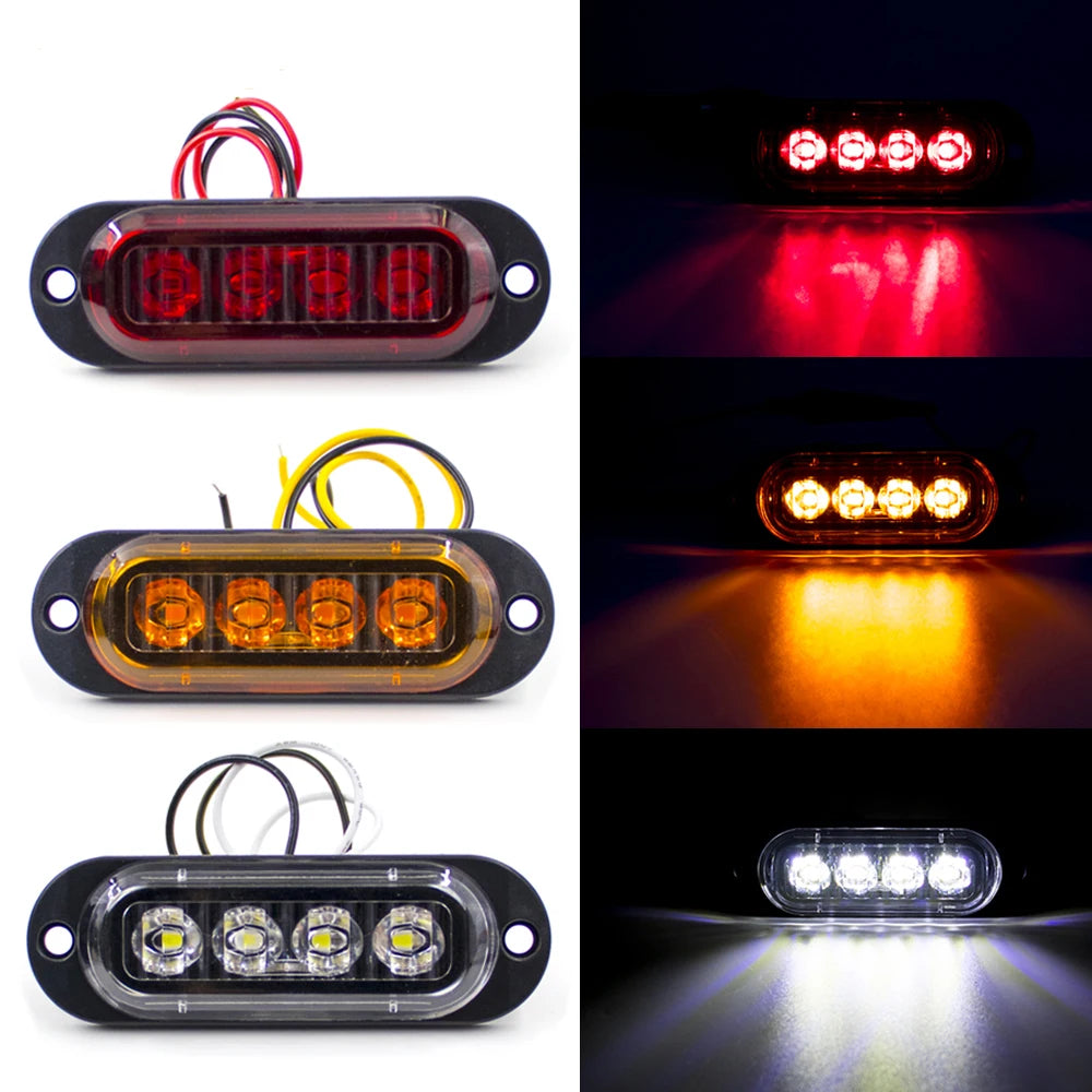 2pcs 4/6 LED 12V-24V Work Bar Light Driving Fog Light Off-Road SUV