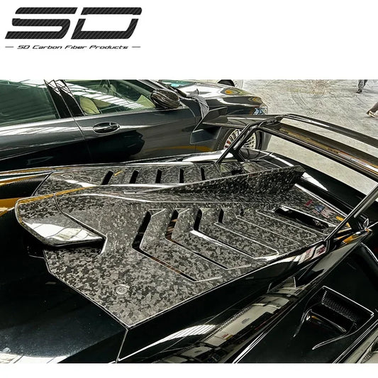 Sd Forged Carbon Rear Engine Cover Spoiler Bodykit For Lamborghini