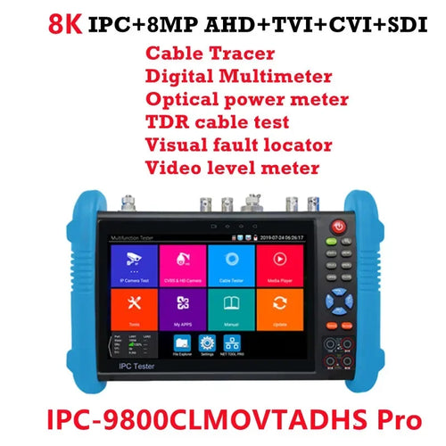 Upgrade Newest IPC9800Pro CCTV IPC Tester Supports 8K IP Camera