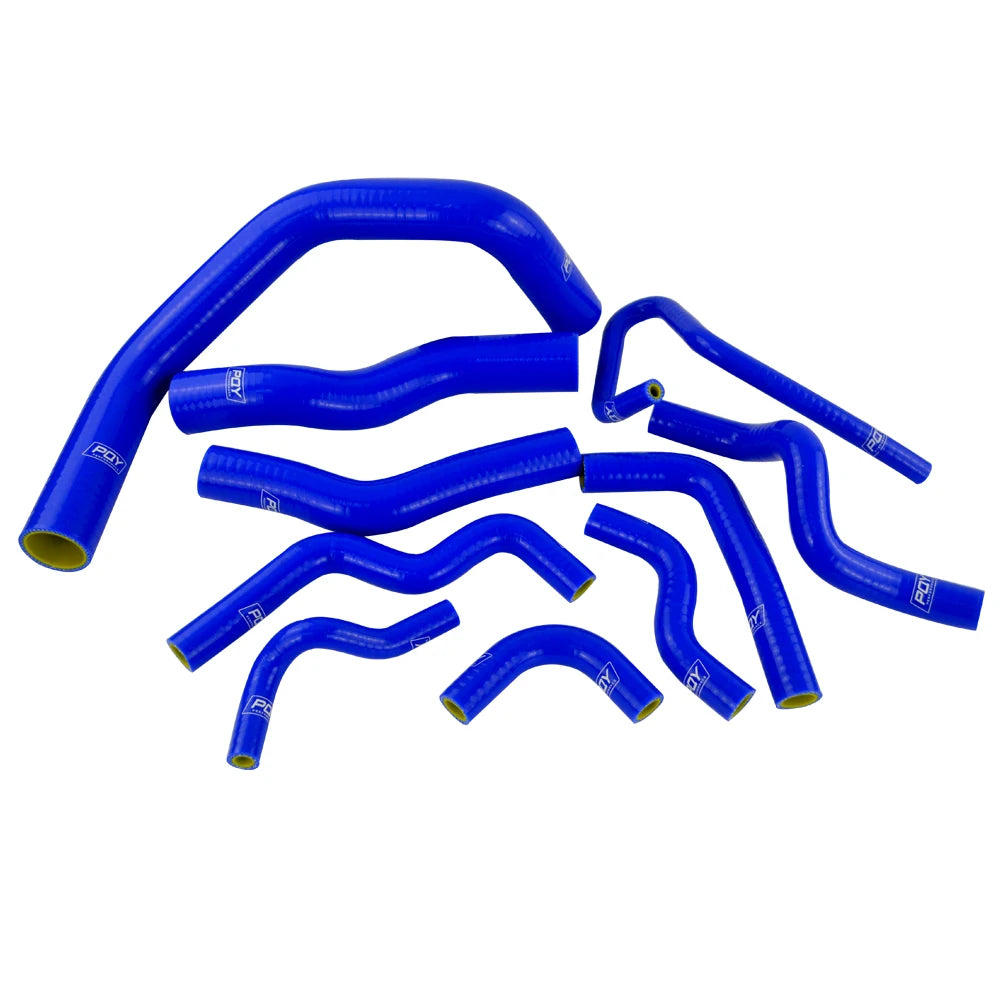 LIZHI RACING - 10PC Blue Silicone Radiator Hose Kit for Nissan Silvia