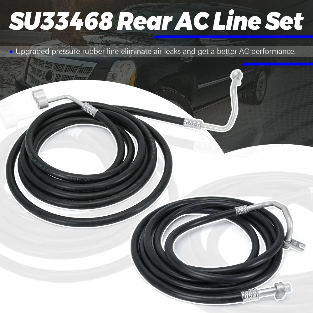 SU33468 Rear AC Line Set Air Conditioning Hoses Replacement Lines For