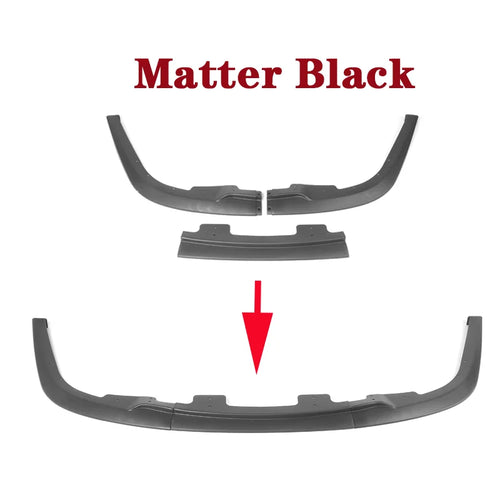 3pcs Car Front Bumper Splitter Lip Spoiler Splitter Deflector Lips