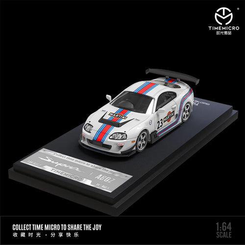 TIMEMICRO 1/64 Toyota Supra A80Z HKS Spoon Martini Classic Paint