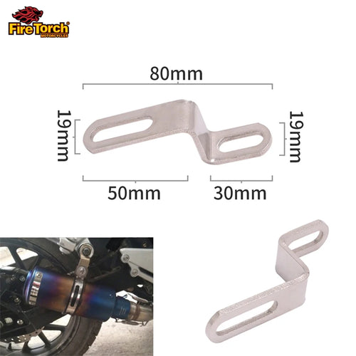 1Pcs Stainless Steel Universal Motorcycle Exhaust Pipe Bracket Fixed