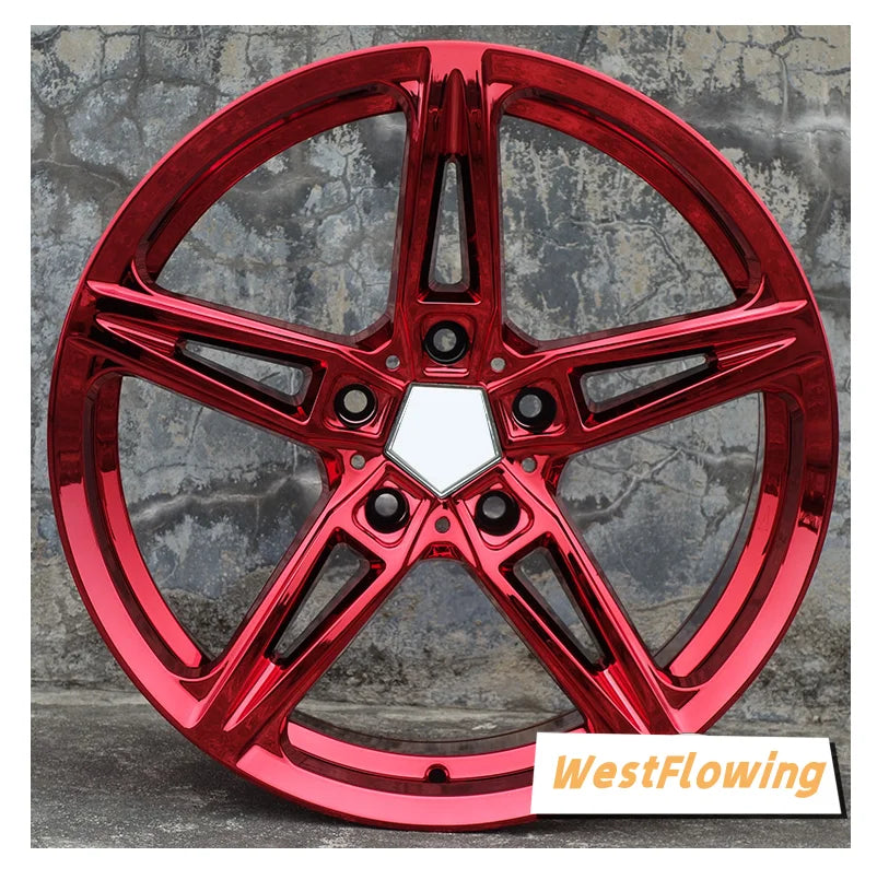 Red Chrome 18 Inch 18x8.0 5x120 Car Alloy Wheel Rims Fit For BMW 3 5