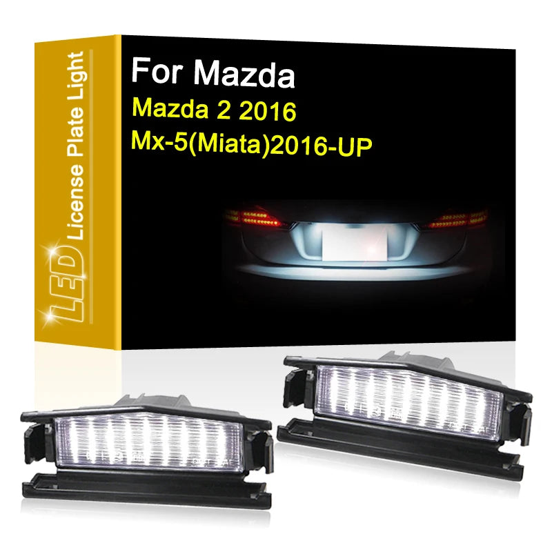 12V LED Number Plate Lamp For Mazda 2 2016 Mx-5 MX5 Miata 2016 2017