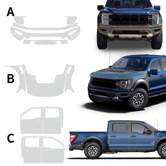 TPU Pre Cut Sticker for Ford F-150 2022 2023 PPF Transparent Clear Kit