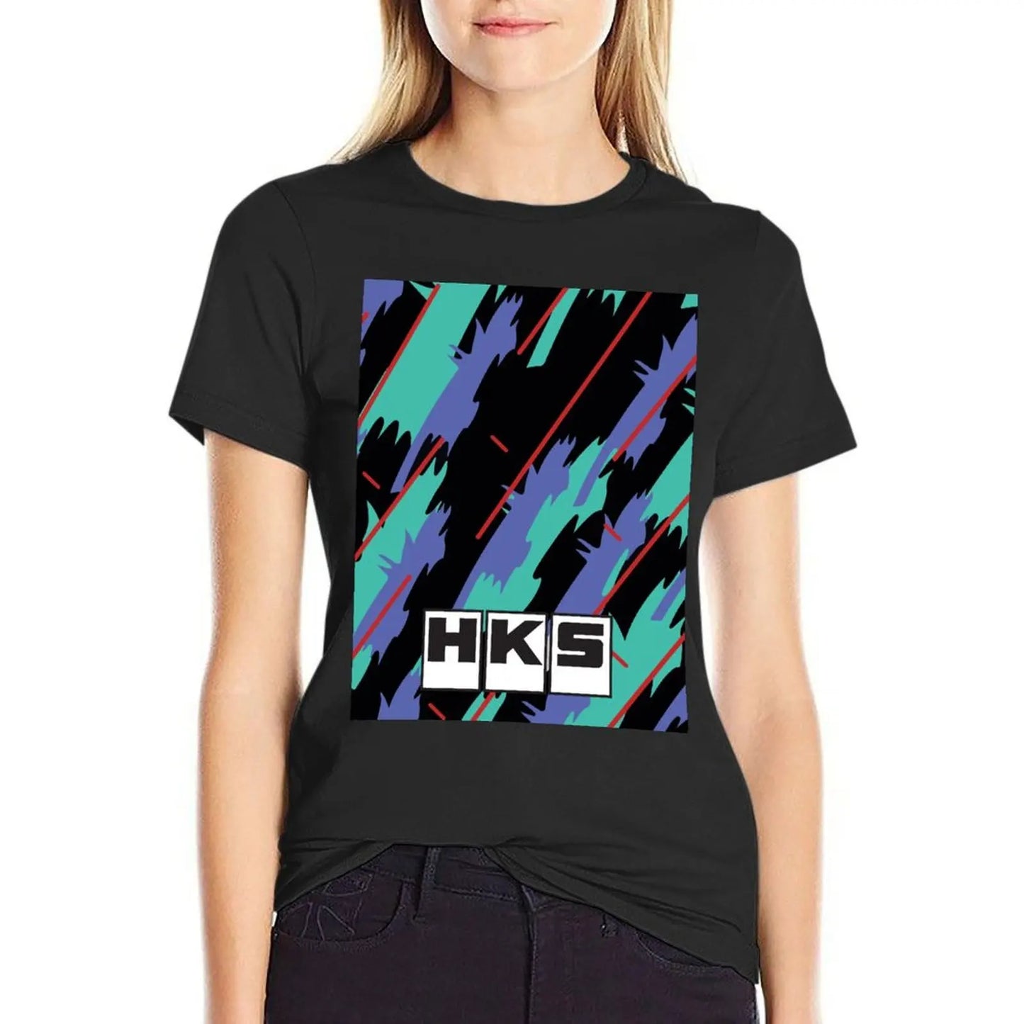 HKS Retro Pattern T-Shirt korean fashion graphics vintage clothes